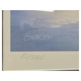 Framed Signed Numbered Daniel Smith Pheasant Print w/ 1/2"oz .999 Pure Silver Coin