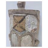 Vintage Carved Wood & Metal African Tribal Mask