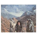 Framed Signed Numbered Native American Print - Penny Anne Cross - "The Bounty Hunter"