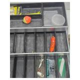 Nice Large Fishing Tackle Box w/Lures & Supplies