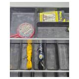 Nice Large Fishing Tackle Box w/Lures & Supplies