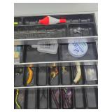 Nice Large Fishing Tackle Box w/Lures & Supplies