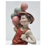Signed Giuseppe Armani Sculpture - "Boy with Balloons" - Made in Italy