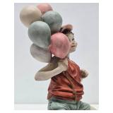 Signed Giuseppe Armani Sculpture - "Boy with Balloons" - Made in Italy