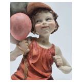 Signed Giuseppe Armani Sculpture - "Boy with Balloons" - Made in Italy