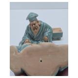 Vintage Porcelain Buddha & Old Wiseman Figurines