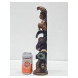 16" Vintage Alaskan Made Carved Wood Totem