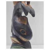 16" Vintage Alaskan Made Carved Wood Totem