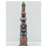 16" Vintage Alaskan Made Carved Wood Totem