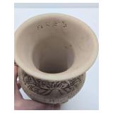 Vintage Oriental Relief Vase - 10"