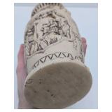 Vintage Oriental Relief Vase - 10"