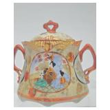 Vintage Japanese Hand painted Kutani Cream & Sugar Bowl