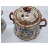 Vintage Japanese Hand painted Kutani Cream & Sugar Bowl