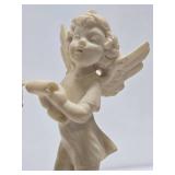 2 Vintage Santini Angel / Cherub Sculptures on Marble Base