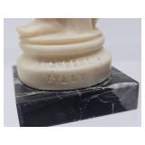 2 Vintage Santini Angel / Cherub Sculptures on Marble Base