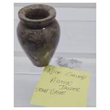 Small Genuine Picasso Jasper Stone Vase - 3.75"