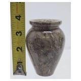 Small Genuine Picasso Jasper Stone Vase - 3.75"