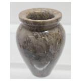 Small Genuine Picasso Jasper Stone Vase - 3.75"