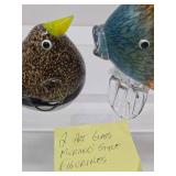 Small Art Glass Murano Style Fish & Bird