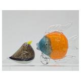 Small Art Glass Murano Style Fish & Bird