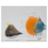Small Art Glass Murano Style Fish & Bird