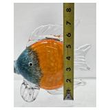 Small Art Glass Murano Style Fish & Bird