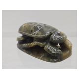 Vintage Hand Carved Green Hardstone Carved Scarab