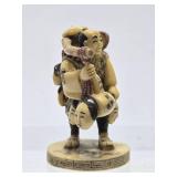 Signed Vintage Japanese Faux Ivory Figure - 3.75"