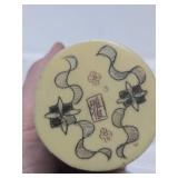 Signed Vintage Japanese Faux Ivory Figure - 3.75"