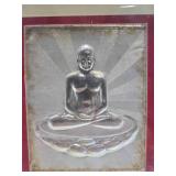 Framed .999 Silver Mahavira Swami Artwork