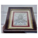 Framed .999 Silver Mahavira Swami Artwork
