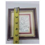 Framed .999 Silver Mahavira Swami Artwork