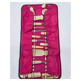 Antique Celluloid Vanity Set w/Original Leather Case