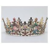 Lovely Metal Rhinestone Encrusted Tiara / Crown