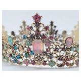 Lovely Metal Rhinestone Encrusted Tiara / Crown