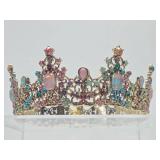Lovely Metal Rhinestone Encrusted Tiara / Crown