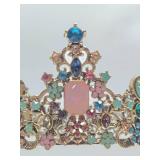 Lovely Metal Rhinestone Encrusted Tiara / Crown