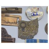 Group of Vintage Military Insignia Buttons etc