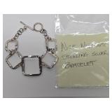 Modernist Hammered Sterling Silver Bracelet