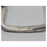 Modernist Hammered Sterling Silver Bracelet