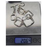 Modernist Hammered Sterling Silver Bracelet