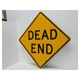 Large Metal DEAD END Street Sign