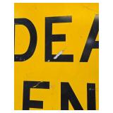 Large Metal DEAD END Street Sign