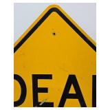 Large Metal DEAD END Street Sign