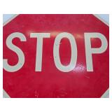 Vintage 1970 Metal Stop Sign