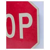 Vintage 1970 Metal Stop Sign