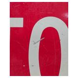 Vintage 1970 Metal Stop Sign