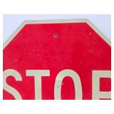 Vintage 1970 Metal Stop Sign