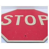 Vintage 1970 Metal Stop Sign