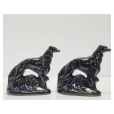 Pair of Signed ROSEMEADE Art Deco Borzoi or Wolfhounds
